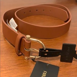 FOREVER 21 Brown Belt With Gold Hardware